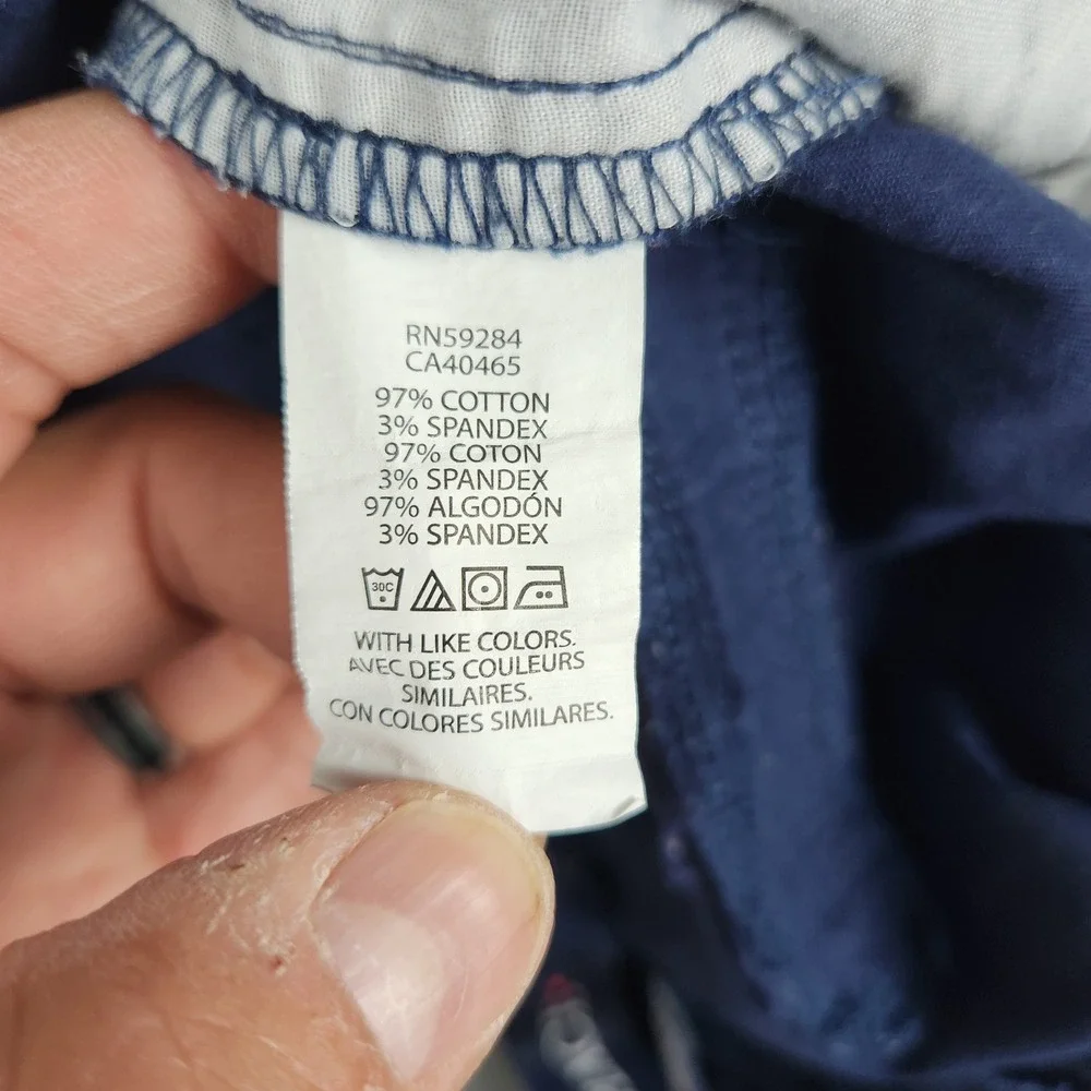 The Childrens Place Chino Pants Kids 16 Navy Blue Cotton Stretch Straight Leg